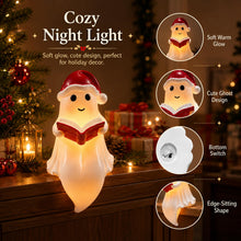 Carica l'immagine nel visualizzatore di Gallery, ACTOYS Lampada Fantasma LED 3D per Halloween, Luce Notturna da Lettura (Grande con cappello rosso)