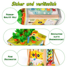 Carica l&#39;immagine nel visualizzatore di Gallery, Cubo di Abilità Motorie in Legno, 7 in 1 Montessori Cubo Multiattività, Cubo di attività in Legno,Giocattolo per attività in Legno,Giochi Educativi, Giochi Bambini, Natale Compleanno Regalo 1 2 3