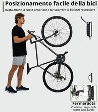 Carica l'immagine nel visualizzatore di Gallery, Supporto Bici da Muro Girevole, Portabici da Muro Salvaspazio per Garage &amp; Casa, Gancio Bici Muro Robusto, Fino a 30 kg,