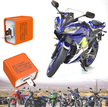 Carica l'immagine nel visualizzatore di Gallery, Gebildet 4pcs 12V 2Pin Elettronico Relè Lampeggiante, Rele Con Regolatore Frequenza Lampeggio Frecce Led Indicatori di Direzione, Velocità Regolabile per Auto e Moto (Arancio)