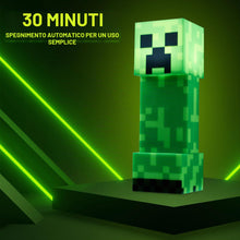 Carica l'immagine nel visualizzatore di Gallery, Get Trend Minecraft Creeper Notturna Torce Bambini, 2-in-1 Torcia e Lampada Gamer, Torcia con 3 Modalità, Alimentato Tra