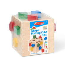 Carica l'immagine nel visualizzatore di Gallery, Melissa &amp; Doug Cubo Incastri - Forme Geometriche in Legno, Giochi Educativi, Montessori, Regali per bambino e Bambina, +