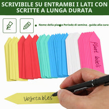 Carica l'immagine nel visualizzatore di Gallery, 300 etichette per piante (bianche e colorate) con 2 pennarelli