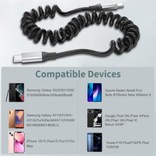 Carica l'immagine nel visualizzatore di Gallery, Acecene Cavo a spirale USB C a USB C, 2 pezzi Android Auto 3A Cavo Tipo C di Ricarica Rapida per MacBook iPad iPhone 15 