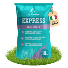 Carica l'immagine nel visualizzatore di Gallery, LERAVA® EXPRESS semi prato crescita rapida (30m²) - Semina resistente al calpestio - Sementi per prato soleggiato e mezz
