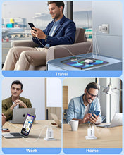 Carica l'immagine nel visualizzatore di Gallery, Caricatore USB C Presa, Multiplo 40W 4-Porto USBC Caricabatterie Rapido Spina Alimentatore per iPhone 17 16 15 14 13 12 