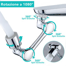 Carica l'immagine nel visualizzatore di Gallery, Rubinetto Rotante 1080 Gradi Prolunga Allungabile con Rotazione 360