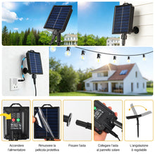 Carica l'immagine nel visualizzatore di Gallery, Catena Luminosa Esterno Solare 15M, Luci Solari da Giardino con Telecomando, 17+1 Lampadine LED G40, IP65 Impermeabile, 