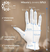 Carica l'immagine nel visualizzatore di Gallery, Guanti cotone dermatologici, cura mani [Dermatest: eccellente], bianchi