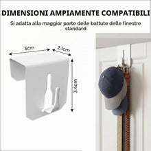 Carica l'immagine nel visualizzatore di Gallery, 12 Pezzi Ganci Decorativi per Finestre Bianco, Ganci per Finestre da Appendere, per Fino a 20mm di Spessore, Senza Incol