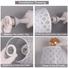 Carica l'immagine nel visualizzatore di Gallery, Bianco Lampada da tavolo, con interruttore, E27 lampada da comodino, paralume in metallo, lampada da tavolo a led, adatt