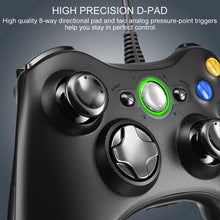 Carica l'immagine nel visualizzatore di Gallery, Xbox 360 Game Controller, USB Wired Controller Gamepad di design ergonomico migliorato per Xbox 360 PC Windows 7/8 / 10