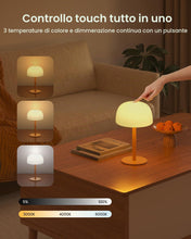 Carica l'immagine nel visualizzatore di Gallery, Lampada da doccia impermeabile IP65, 7500 mAh, lampada da tavolo ricaricabile per bagno, confezione da 1