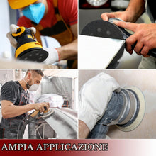 Carica l'immagine nel visualizzatore di Gallery, STEBRUAM 125mm Dischi Abrasivi, 80 pezzi Carta vetrata al carburo di silicio, 10 x 320/400/600/800/1000/1200/1500/2000 G