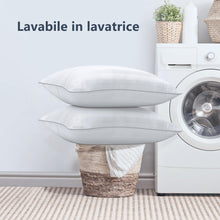 Carica l'immagine nel visualizzatore di Gallery, TESQ Cuscini Letto 50x70 cm Set di 2 Cuscino Morbidi e Confortevoli, Qualità Alberghiera di Lusso, Traspiranti e Anallergici, Ideali per Chi Dorme di Lato, sulla Schiena e a Pancia in Giù, Lavabili