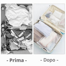 Carica l'immagine nel visualizzatore di Gallery, 25 Pezzi Sacchetti da Viaggio per Valigia con Zip, Buste Trasparenti per Indumenti, Borsa Valigia Organizer con Cerniera