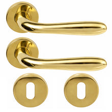 Carica l'immagine nel visualizzatore di Gallery, Maniglie Porte Interne a Leva in Alluminio con Rosetta 45 mm – Coppia con Set Completo di Accessori per Porte in Legno, 