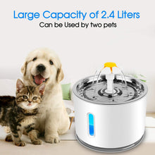 Carica l'immagine nel visualizzatore di Gallery, Aerb Parner Fontanella per gatti, fontana per cani: Animale domestico Gatti Fontane Non-Slip Automatico dispenser acqua gatti con Luce Notturna e 3 Filtri di Carbonio Attivati - 2,4L