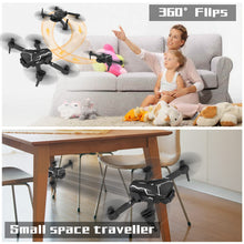 Carica l&#39;immagine nel visualizzatore di Gallery, Droni con Telecamera 720P HD Ajustable, Mini Drone con Altitudine Hold per Bambini/Adulti, X19 FPV WIFI Video RC Quadcopter, 3D Flips, Modalità Headless per Principianti, 2 Batteries