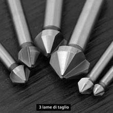 Carica l'immagine nel visualizzatore di Gallery, QWORK® 6 Pezzi Svasatore 90°, 6.3-20.5 mm Punta da Trapano in Acciaio HSS, per Metalli, Legno e Plastica