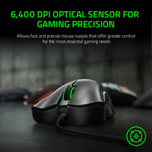Carica l&#39;immagine nel visualizzatore di Gallery, Razer DeathAdder Essential (2021) - Mouse da Gioco Cablato con Sensore Ottico da 6400 DPI (Sensore Ottico da 6400 DPI, 5 Pulsanti Programmabili, Fattore di Forma Ergonomico) Nero