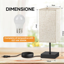 Carica l'immagine nel visualizzatore di Gallery, Suright Lampada da Comodino Touch, Dimmerabile e con Memoria Luminosità, Lampada da Tavolo per Camera da Letto Soggiorno