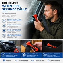Carica l'immagine nel visualizzatore di Gallery, 2x Martello d’Emergenza Auto con Tagliacinture – Set Sicurezza per Veicoli – Nothammer Universale per Auto, Camion e Fur