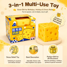 Carica l'immagine nel visualizzatore di Gallery, Big Cheese Squishy Square,XXL anti-stress Squeeze Super Cheeses