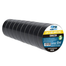 Carica l'immagine nel visualizzatore di Gallery, ferrestock fsktpv002 Nastro isolante, Nero, 19 mm x 20 m, Confezione da 10 pezzi