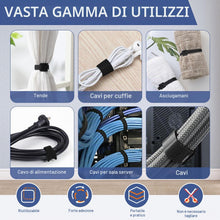 Carica l'immagine nel visualizzatore di Gallery, 100 Pezzif Fascette per Cavi Riutilizzabili, 200 mmX12 mm Fascette Stringicavo Regolabili,per Organizzare i Cavi in Casa