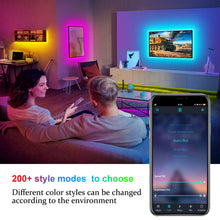 Carica l'immagine nel visualizzatore di Gallery, Striscia LED 5M Bluetooth, ALED LIGHT Strisce Luci Led RGB 5050 SMD con DC 12V Alimentatore e 44 Tasti Telecomando e Ric