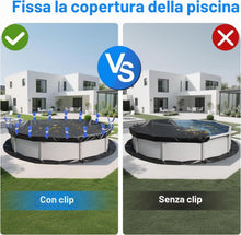 Carica l'immagine nel visualizzatore di Gallery, 12 Pezzi Pinze per Telo Piscina 4,72 Pollice Mollette per Telo Piscina Acciaio Inox Clip Copertura Piscine per Piscine F