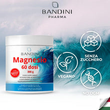 Carica l&#39;immagine nel visualizzatore di Gallery, Bandini® MAGNESIO COMPLETO IN POLVERE 430mg - Magnesio Puro 60 Dosi, Magnesio Carbonato Fonte di Magnesio Citrato, Integratore Benessere Intestinale Per Stitichezza, Ansia, Stress, Memoria (300g)
