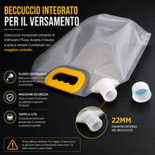 Carica l'immagine nel visualizzatore di Gallery, Topolenashop Tanica Pieghevole da 5 Litri con Beccuccio Integrato – Contenitore Compatto e Leggero per Benzina, Carburan
