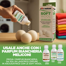 Carica l'immagine nel visualizzatore di Gallery, Meliconi Soft Wool-Palline 100% lana per l’asciugatrice, 3 pezzi