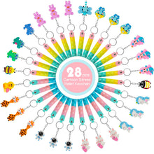 Carica l'immagine nel visualizzatore di Gallery, 28 Portachiavi Animale con Pop Fidget Toys Antistress,Portachiavi Bambini Gadget Compleanno Bambini ,Regalini Fine Festa Compleanno Perfetti per Ragazzi e Ragazze