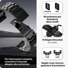 Carica l'immagine nel visualizzatore di Gallery, Fullmosa Cinturino 22mm 20mm 18mm Orologio Acciaio Inox a Sgancio Rapido