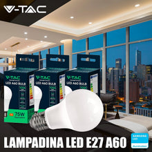 Carica l'immagine nel visualizzatore di Gallery, V-TAC 10x Lampadine LED A60 con Attacco E27 potenza 10.5W (Equivalenti a 75W) - Lampadine Nuova Generazione - 1055 Lumen