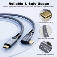Carica l'immagine nel visualizzatore di Gallery, YIWENTEC Cavo USB C 3.2 maschio maschio Gen2 X 2 Type C Charging Cable, 20 Gbps Data Transfer, 240 W 48 V/5 A Fast Charg