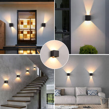 Carica l'immagine nel visualizzatore di Gallery, Applique da Parete con Sensore di Movimento LED Moderno Lampada Esterno Interno Bianco Caldo 3000K a Muro Angolo del Fas