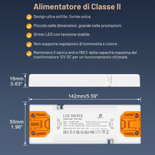 Carica l'immagine nel visualizzatore di Gallery, Trasformatore da 220V a 12V Alimentatore 2,5A 30W Piatto Driver LED