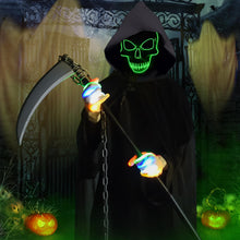 Carica l'immagine nel visualizzatore di Gallery, Aragallant Costumi Halloween, Mantello con Cappuccio Halloween, Morte Costume di Halloween con Falce, Maschera Scheletri