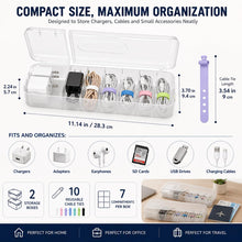 Carica l'immagine nel visualizzatore di Gallery, Cable Box – Pratico organizer per cavi per proteggere e organizzare i cavi di ricarica e avvolgerli in modo
