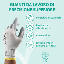 Carica l'immagine nel visualizzatore di Gallery, Ansell HyFlex 11-800 Guanti da Lavoro Professionali, Rivestimento in Nitrile Resistente all'Abrasione, Protezione Profes