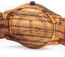 Carica l'immagine nel visualizzatore di Gallery, Alienwork Bewell Orologio Uomo Donna Eco Legno Naturale Zebrano