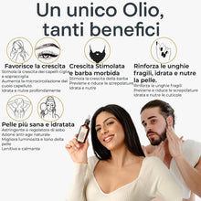 Carica l'immagine nel visualizzatore di Gallery, Olio di Rosmarino per Capelli, Stimola la Crescita e Previene la Caduta, Rinforzante con Lino e Biotina, Nutre il Cuoio 