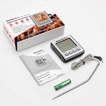 Carica l'immagine nel visualizzatore di Gallery, ThermoPro TP16S Termometro digitale per carne, ottimo per grigliare e barbecue, con modalità timer intelligente e retroilluminazione