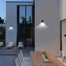 Carica l'immagine nel visualizzatore di Gallery, Applique da Parete Esterno 2 Pezzi, IP65 Lampada da Parete LED Moderno, 5W Luce Bianca 6500K Applique da Esterno per Gia