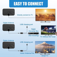 Carica l'immagine nel visualizzatore di Gallery, Antenna TV Interna, Antenna TV Digitale con Potente Amplificatore Raggio di 40KM Supporta Smart TV 4K HD/1080P