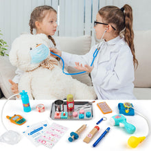 Carica l&#39;immagine nel visualizzatore di Gallery, Sundaymot Valigetta Dottore Bambini, kit Dottoressa Bambina, con Vero stetoscopio, termometro, camice da medico e borsa da medico portatile, Gioco di Ruolo per Ragazze e Ragazzi di 3, 4, 5 Anni